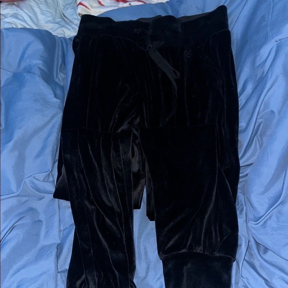 Black Velvet Joggers